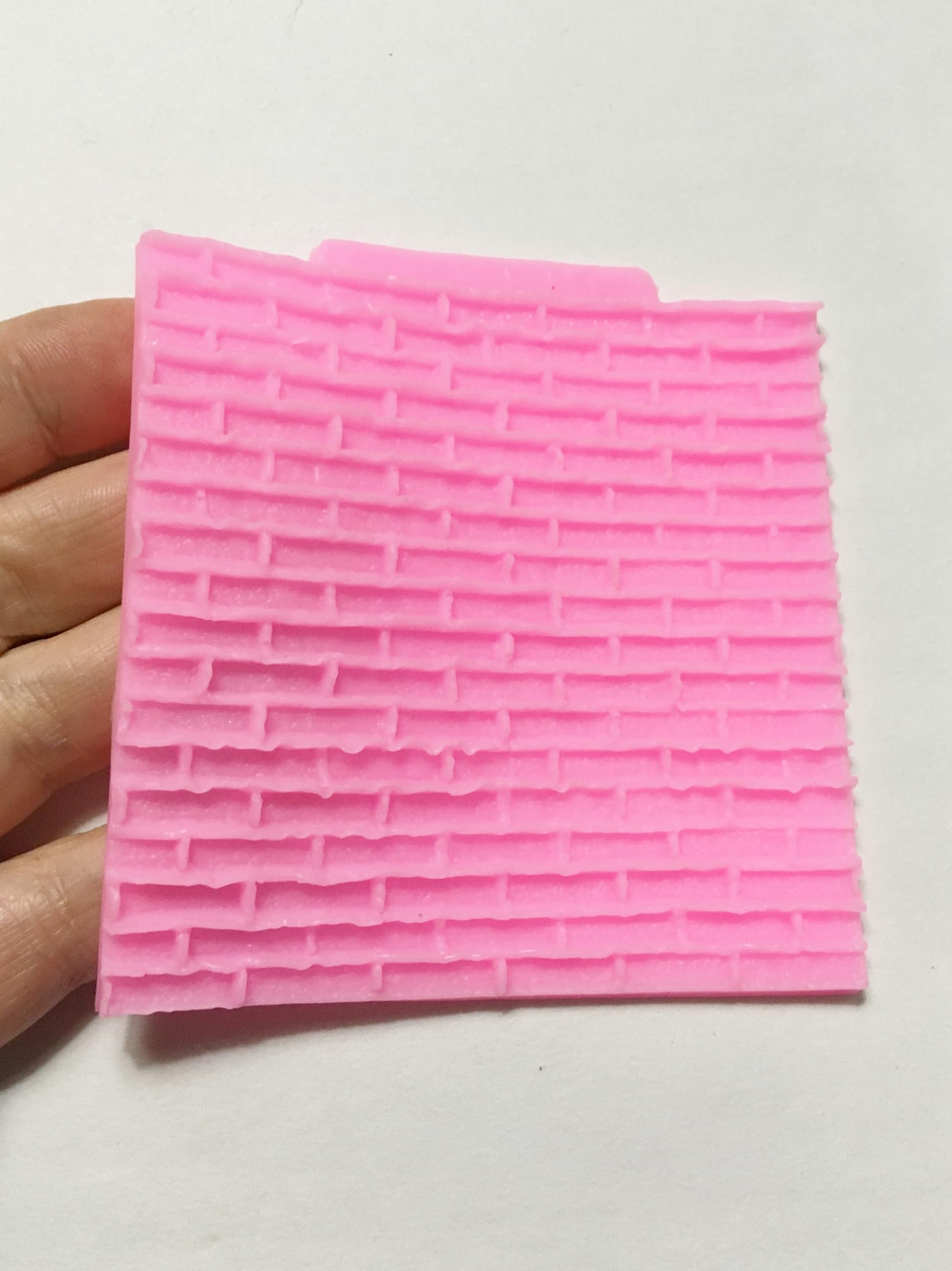 M00701 MOREZMORE Miniature Brick Wall Texture Silicone Mold for Making Dollhouse Bricks Effect 1:12 Scale Stone Brick