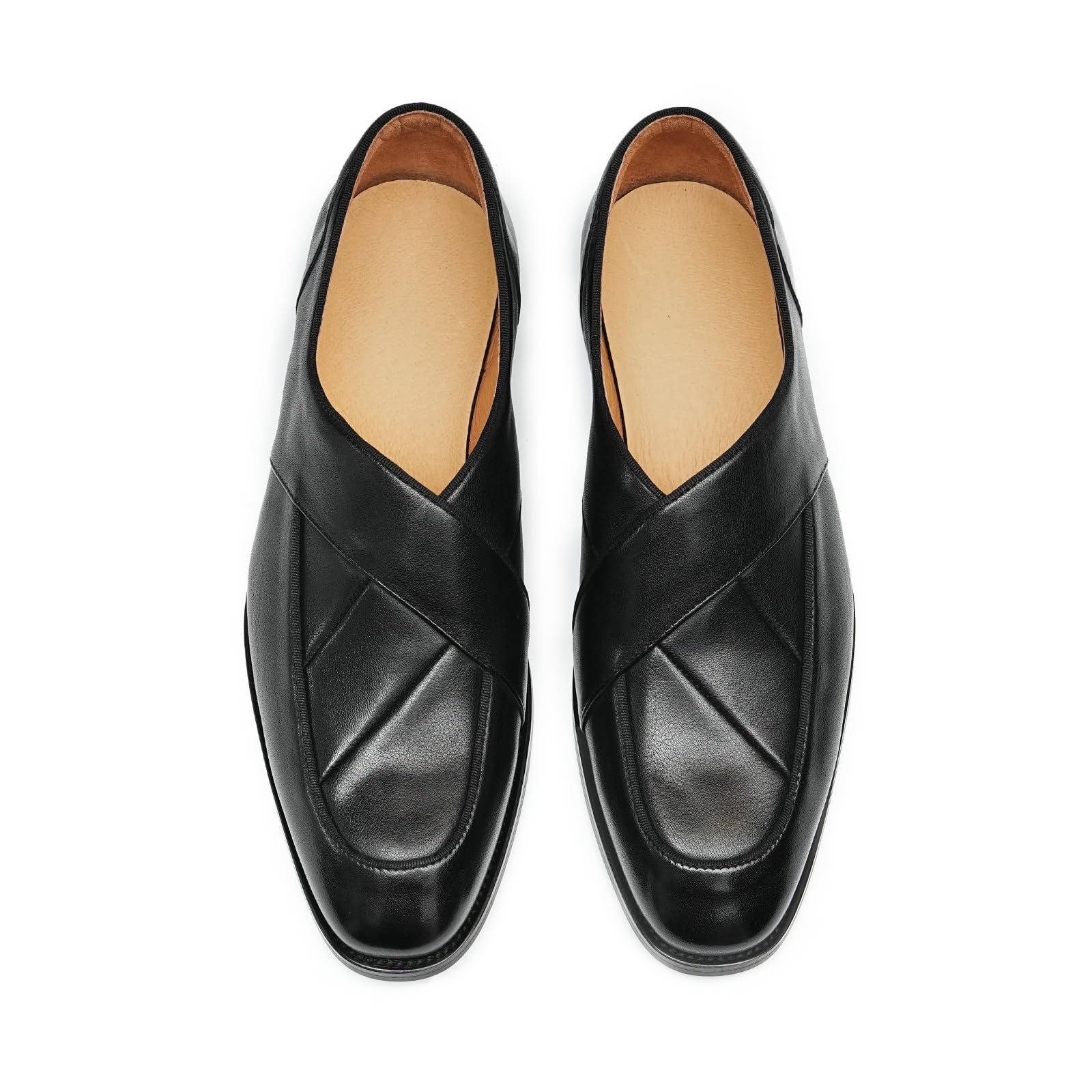 Loafers Retro Negocios para Hombres Mocasines Casuales en Cuero Genuino Zapatos Slip On Formales