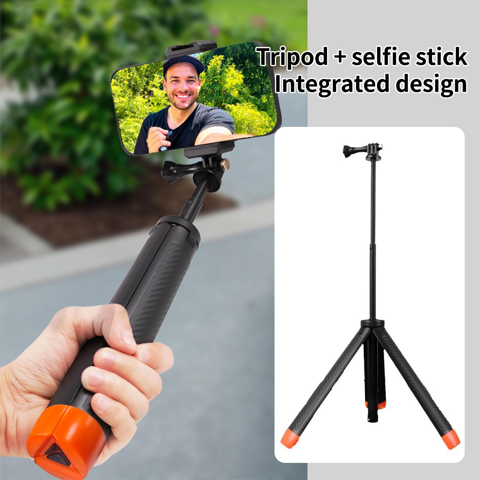 Amazon | 4 in 1 自撮り棒 フローティングハンドグリップ三脚 防水