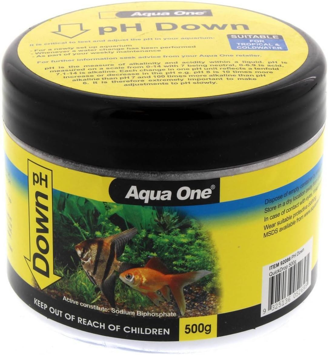 Aquarium pH Down 500g Fish Tank Treatment Lower pH 92086 92086 Aqua One Health