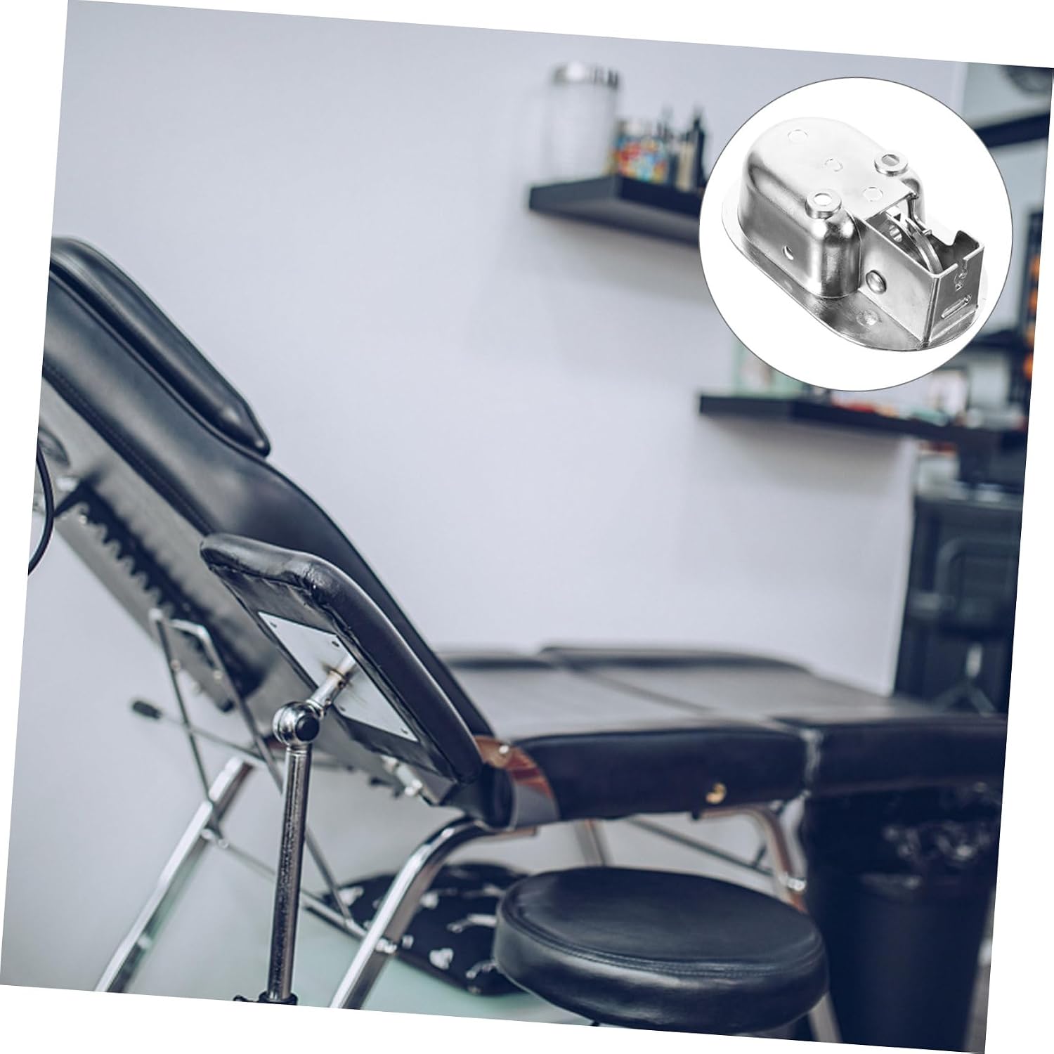 Cabilock Hair Salon Chair Handle Replacement Recliner Pull Box Barber Equipment Stainless Steel Part