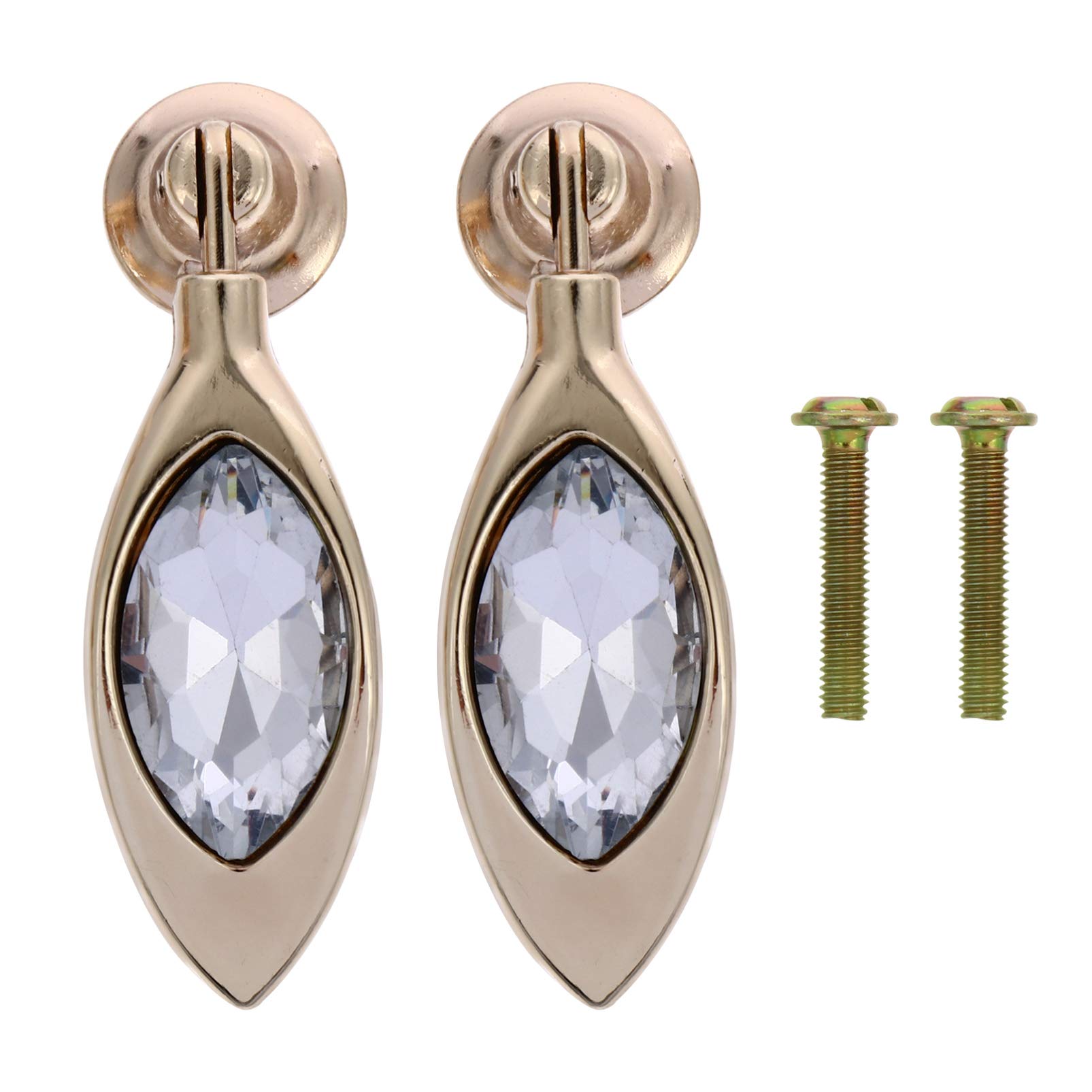 SBZIOJHDR Door Handle, 2Pcs Decorative Furniture Knobs with Screw Replacement for Wardrobe Cupboard Dresser Silver