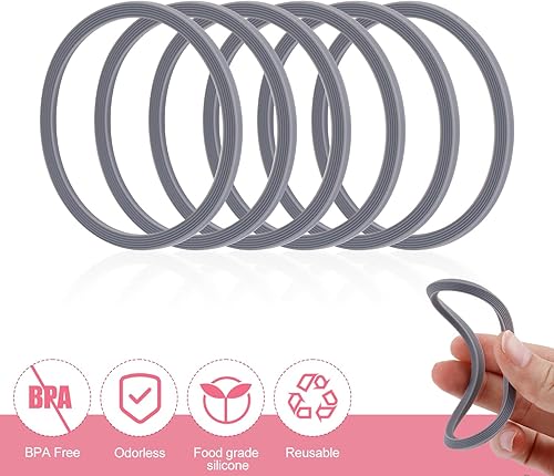 Miniatura 3 de Paquete de 6 juntas de repuesto para botella de agua Owala FreeSip, sello de tapa de silicona, juntas de sellado de junta tórica, piezas de