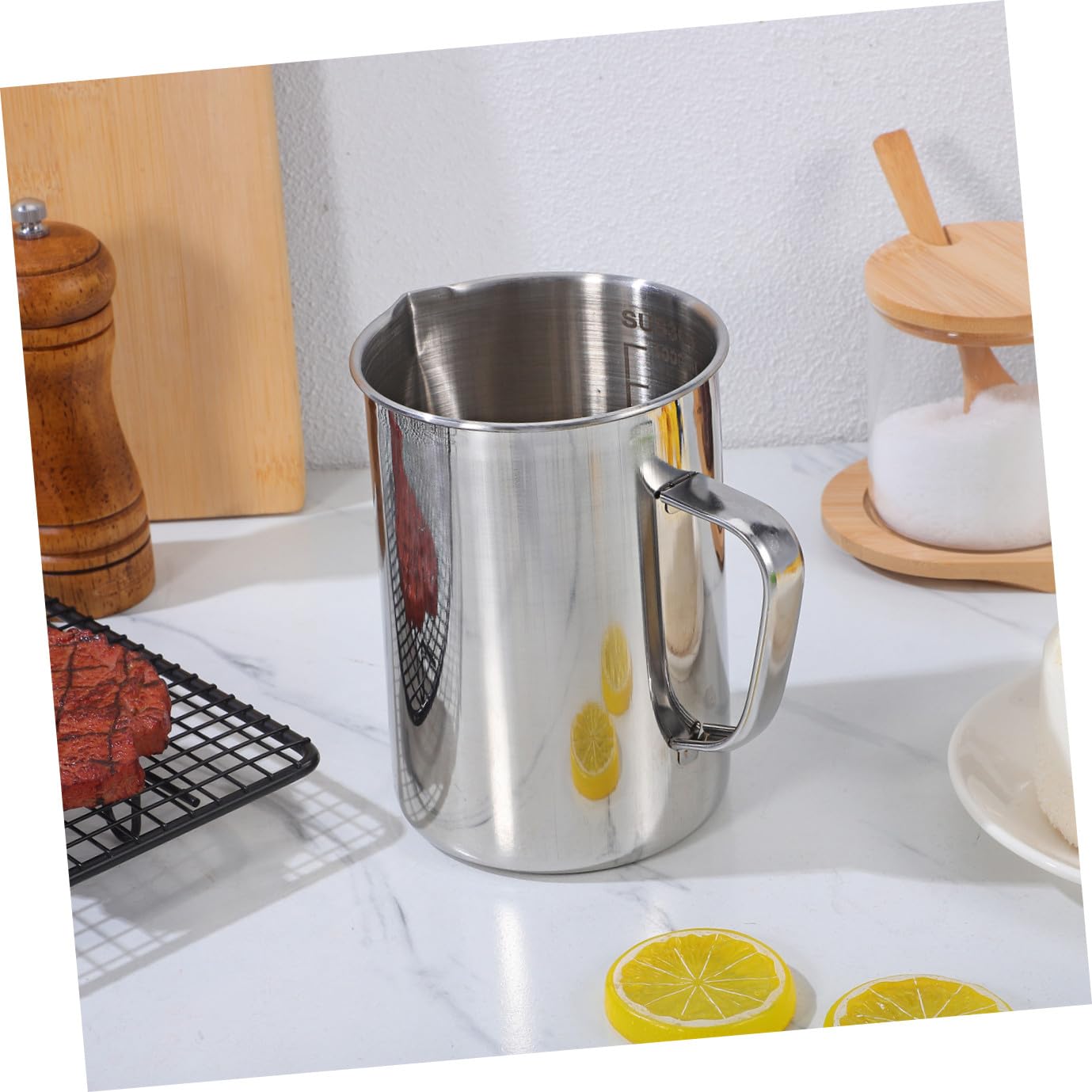 TOPBATHY 2 Pièces Bécher De Laboratoire Gobelet Conteneurs De Concentré Béchers Verre Doseur Expresso Tasses à Expresso Pichet Verseur Outil Expresso Fumant Métal Sanshui Acier Inoxydable