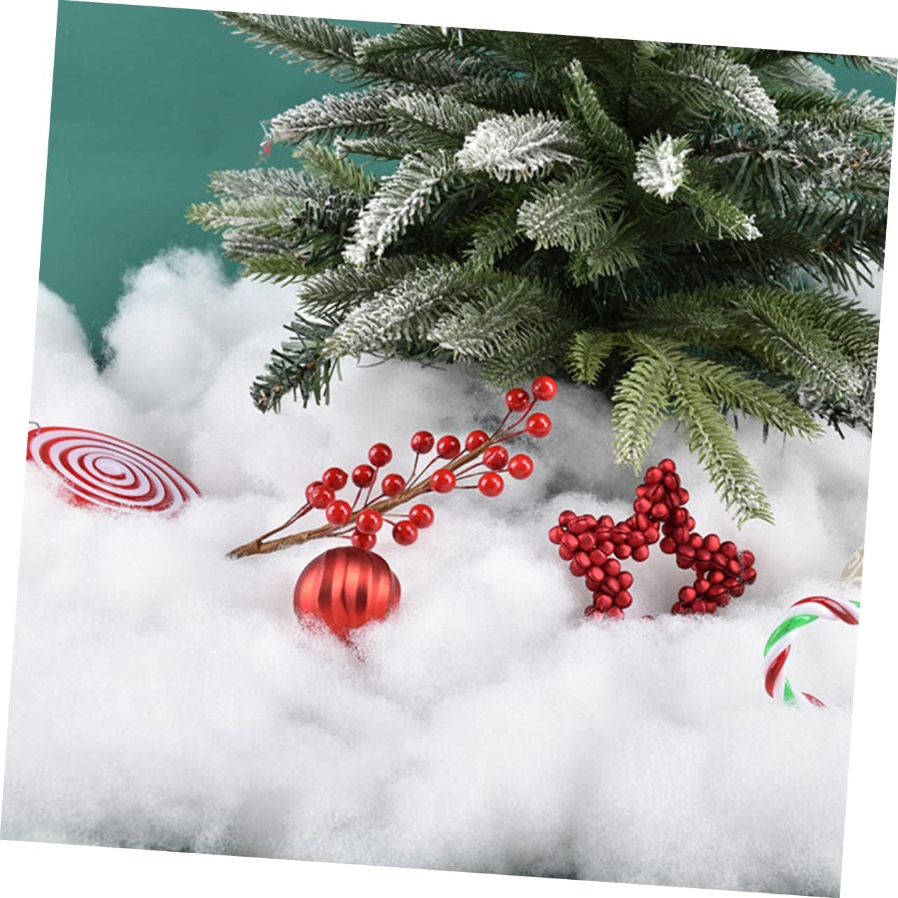 Cabilock Christmas Snow Blanket Thickened Artificial Snow for Holiday Decorations Christmas Village Display Prop Lightweight Fluffy Snow Decor for Crafts and