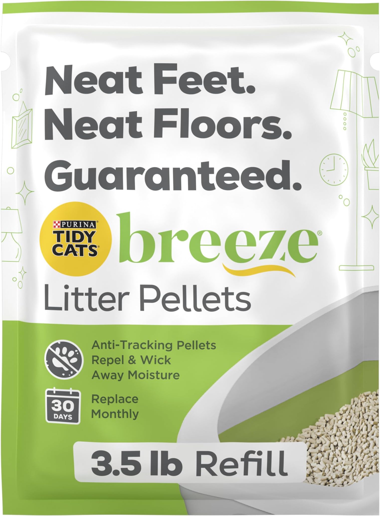 Purina Tidy Cats Breeze Cat Litter Pellets Refill 3.5 lb. Pouch Pet Litter