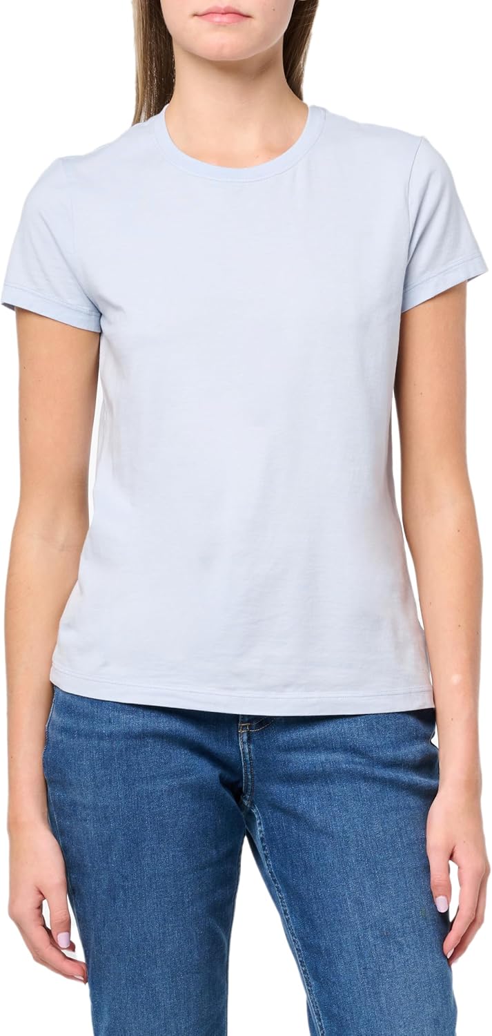 (Size S)AG Adriano Goldschmied Women's ENA Crew Small Blue Whisper