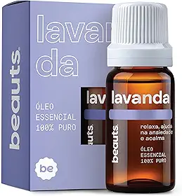 Óleo Essencial Lavanda Francesa - 100% Puro e Natural - Para Ansiedade, Estresse e Hora de Dormir - Calmante e Relaxante - Óleo Essencial Para Aromaterapia, Difusor, Massagem e Banho - 10 mL, Beauts