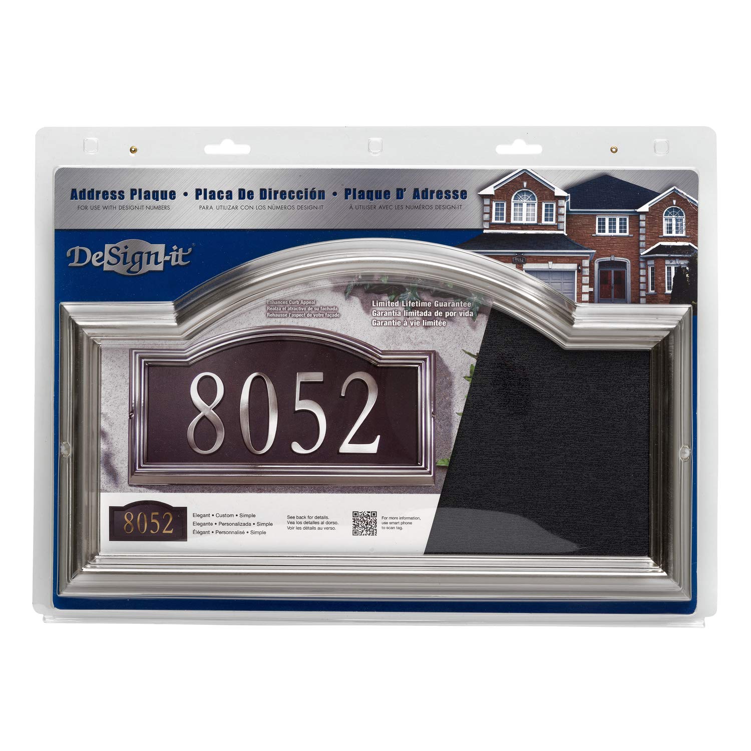 Amazon.com: Whitehall Products Standard Wall DeSign-it Arch Plaque Frame,  Brushed Nickel : Home & Kitchen