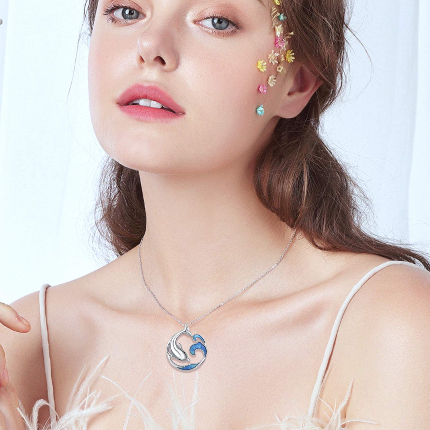 REDSUN Faultier/Koala/Hase/Schmetterlings Kette 925 Sterling Silber Herz Tiere Anhänger Damen Mädchen Tiere Schmuck Hypoallergen Geschenk für Freundin Mutter Tochter Geburtstag Valentinstag
