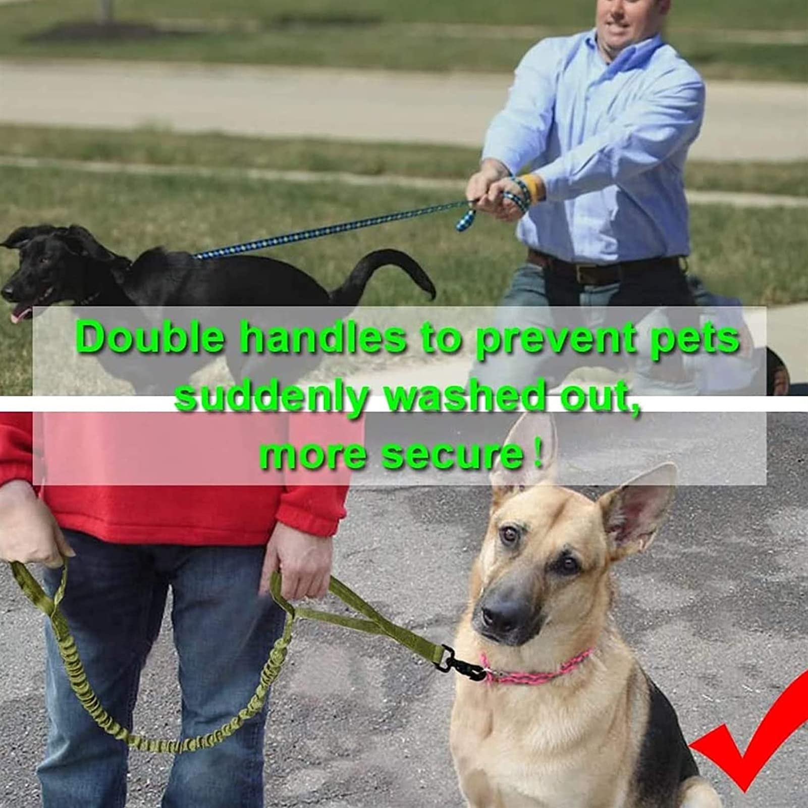 Pettorina per Cani Tattica Regolabile con Guinzaglio Bungee, Pettorina per Cani di Servizio, Comoda Pettorina per Cani da Addestramento All'aperto con 3 Tasche Rimovibili