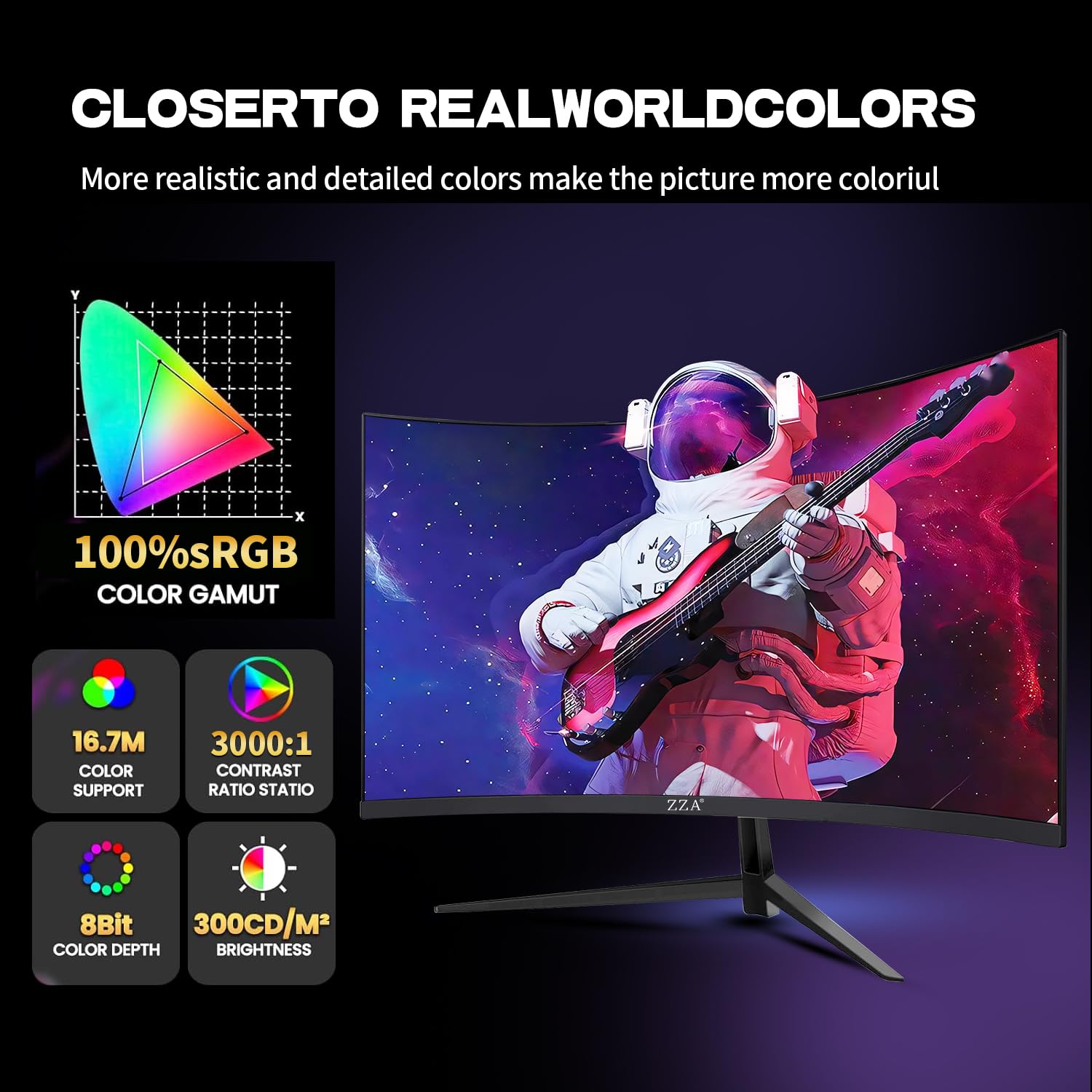 Amazon.co.jp: ZZA 24インチ カーブモニター 200HZ|144HZ