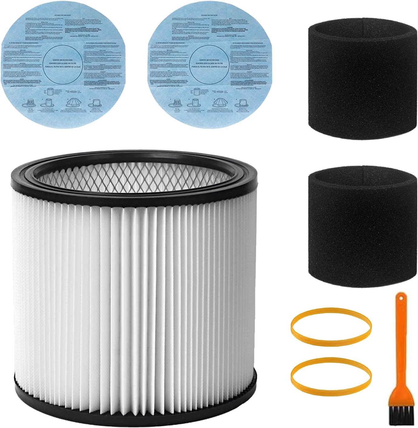 Replacement Filters for Shop Vac Filter 90304 90333 90350 Wet Dry Vac