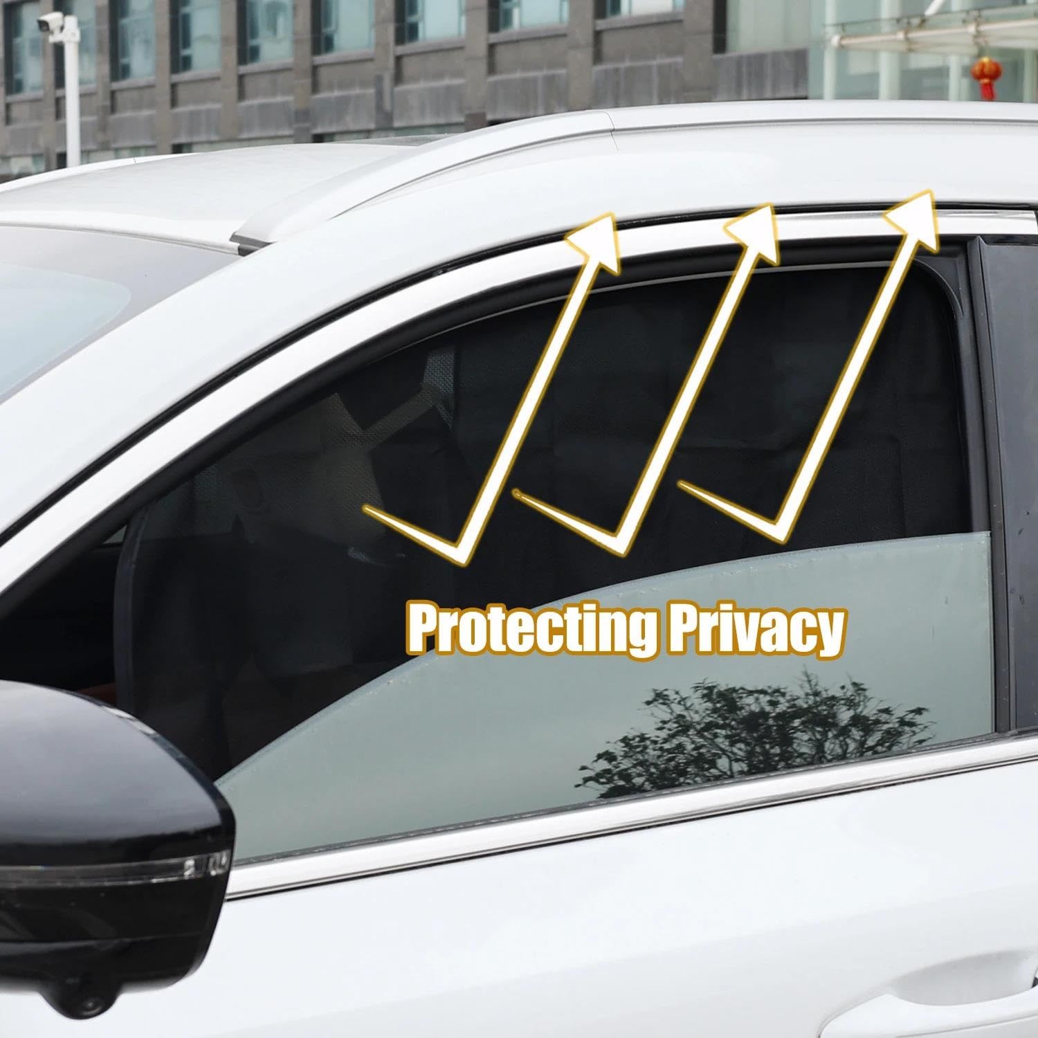Parasol Magnético Parasol Magnético Para Coche Parasol Para Ventana Delantera Y Trasera Malla Opaca Protector Privacidad Para Coche(Front Rear 4pcs)