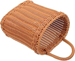 Mikinona Wall Hanging Storage Basket Kitchen Hanging Basket Miniature Basket Kitchen Basket Clear Bag Outdoor Upholstery Trim Flower Basket Organizer Girl Ribbon Plastic Indoor