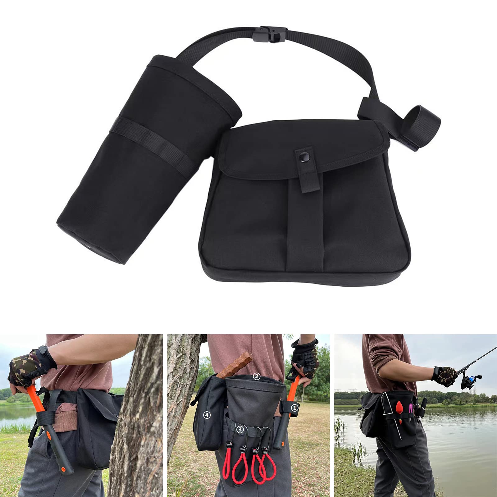 Marsupio portatile multifunzione da campeggio all'aperto borsa da cintura impermeabile da pesca Marsupio per attrezzi impermeabile