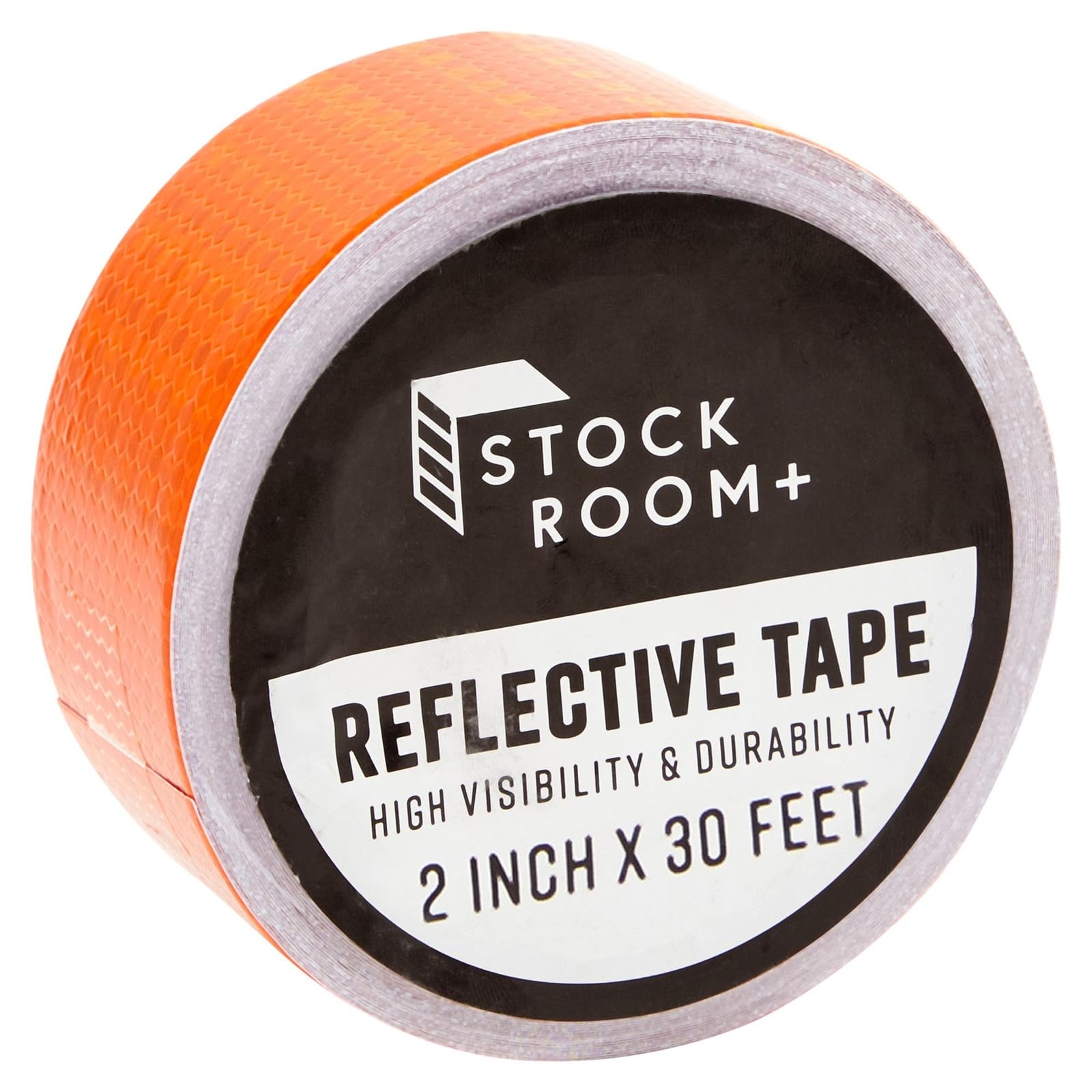 Stockroom Plus Orange Reflective Tape - 2 in x 30 ft, Neon Orange - Fluorescent Reflector Roll for Trailers & Stairs - Waterproof Outdoor Safety & Warning Tape