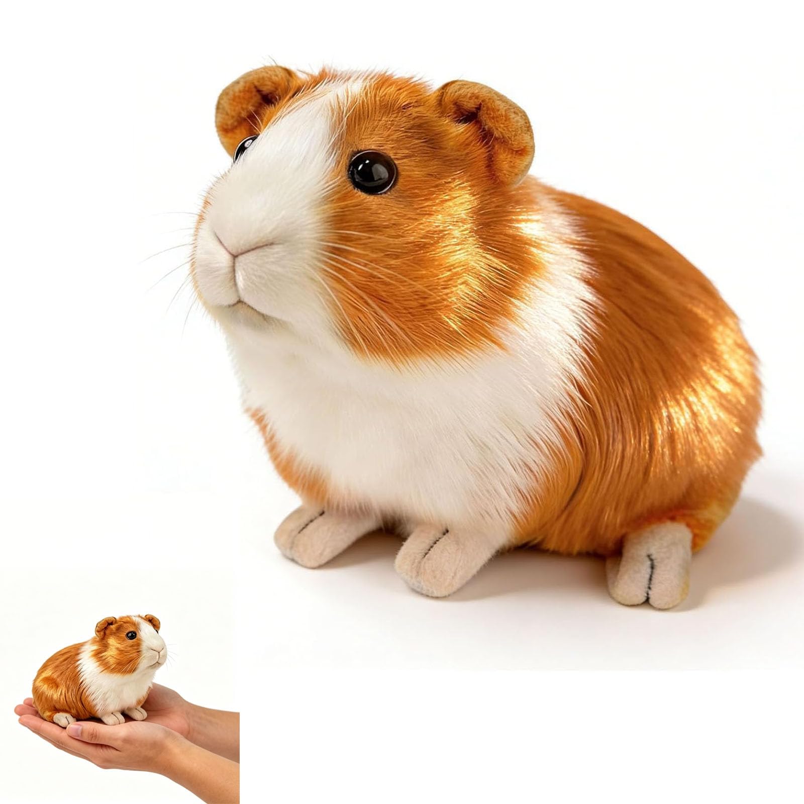 YFHUVB Guinea Pig Plush, Guinea Pig Teddy with Soft Plush Material, Realistic Stuffed Animal for Home Decoration and Daily Companionship, Cuddly Guinea Pig Soft Toy for Animal Lovers