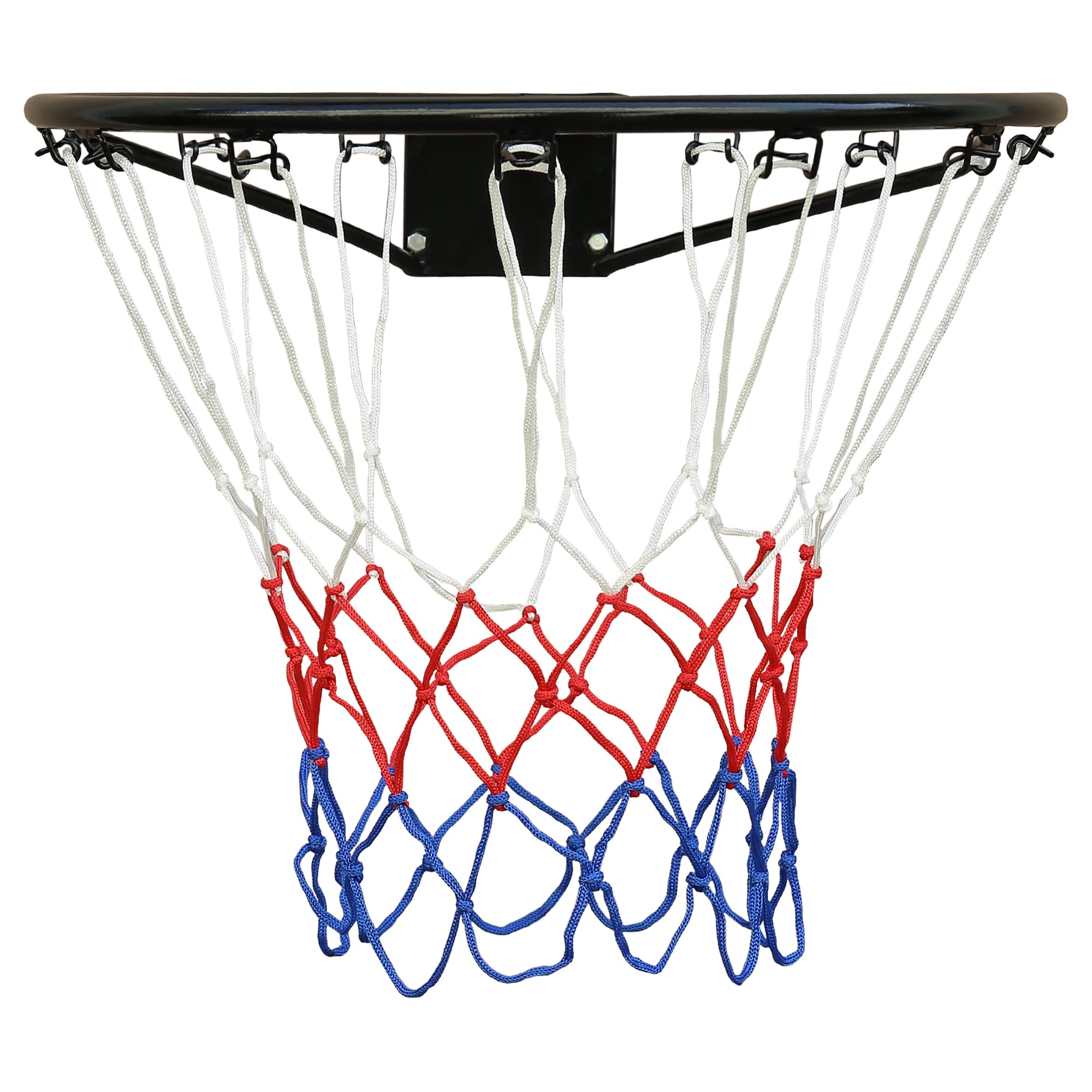Aro de Baloncesto de Hierro con Red, para Pared, Negro, 45 cm