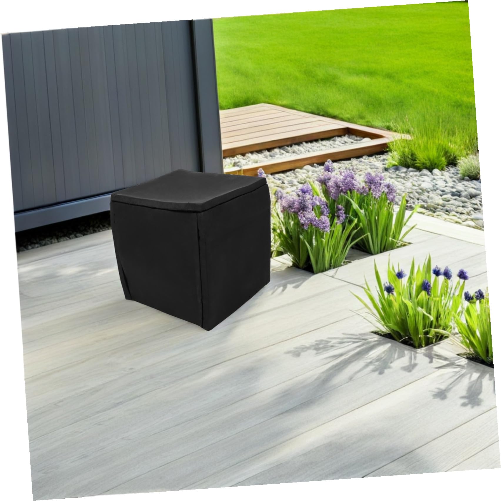 VILLCASE Boîte d'Isolation Phonique Portable en Caoutchouc 44,1X44X44,1 CM, du Bruit pour Pompe de Piscine, Couvercle Insonorisant pour Maintenance Facile