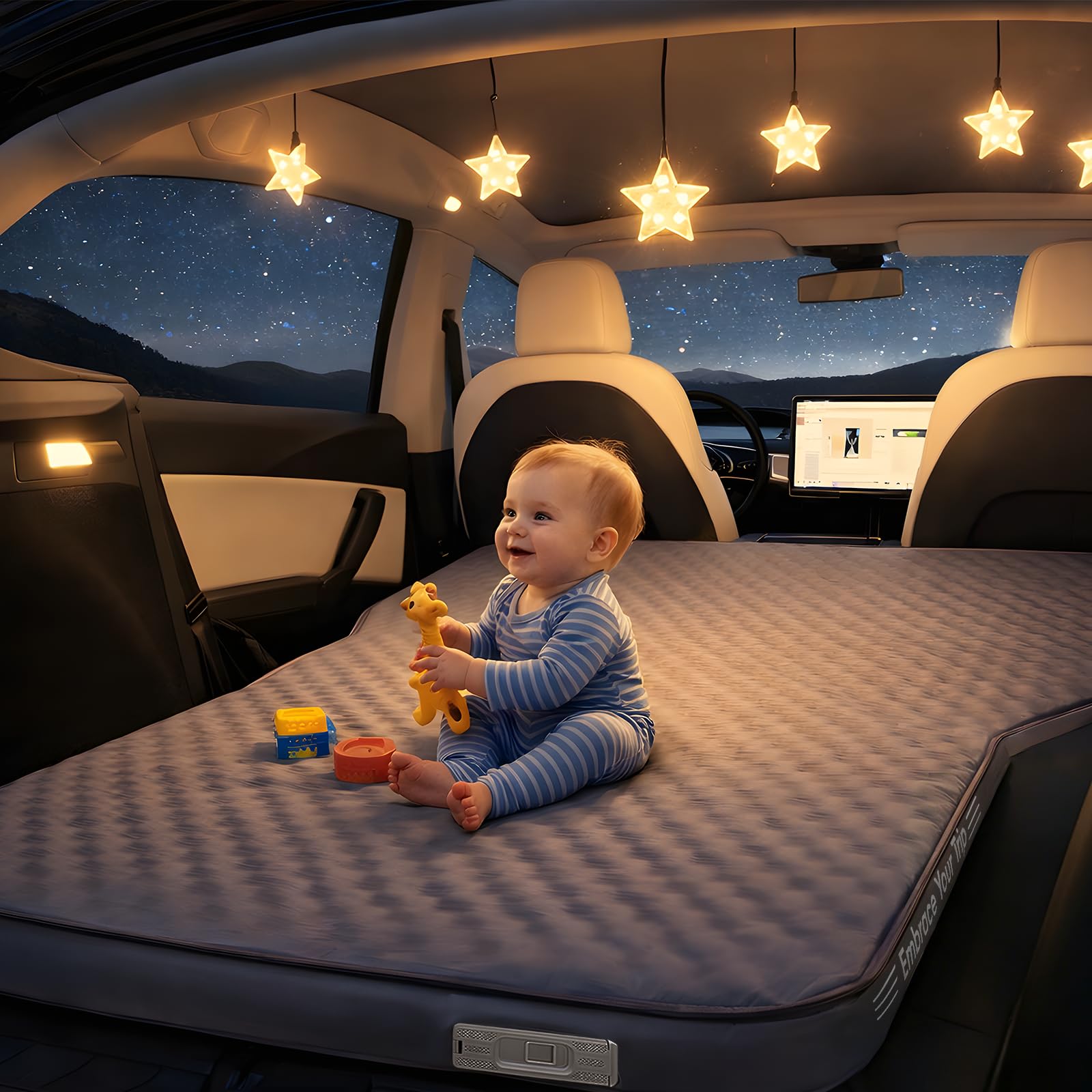 BELZAR for Tesla Model Y Mattress with Built-in Cordless Pump