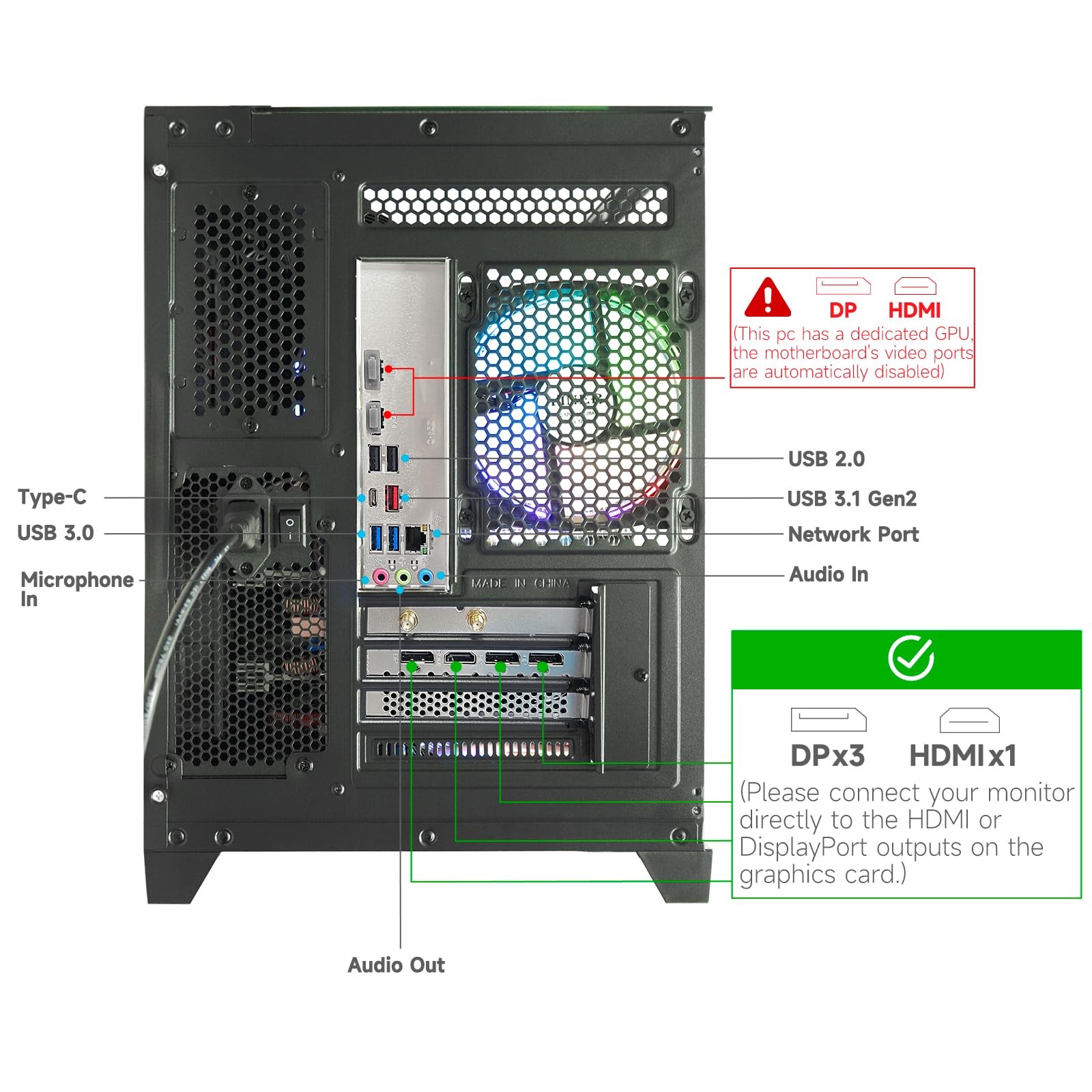 Amazon.com: LXZ Gaming PC Desktop AMD Ryzen 7 8700F | AMD Radeon