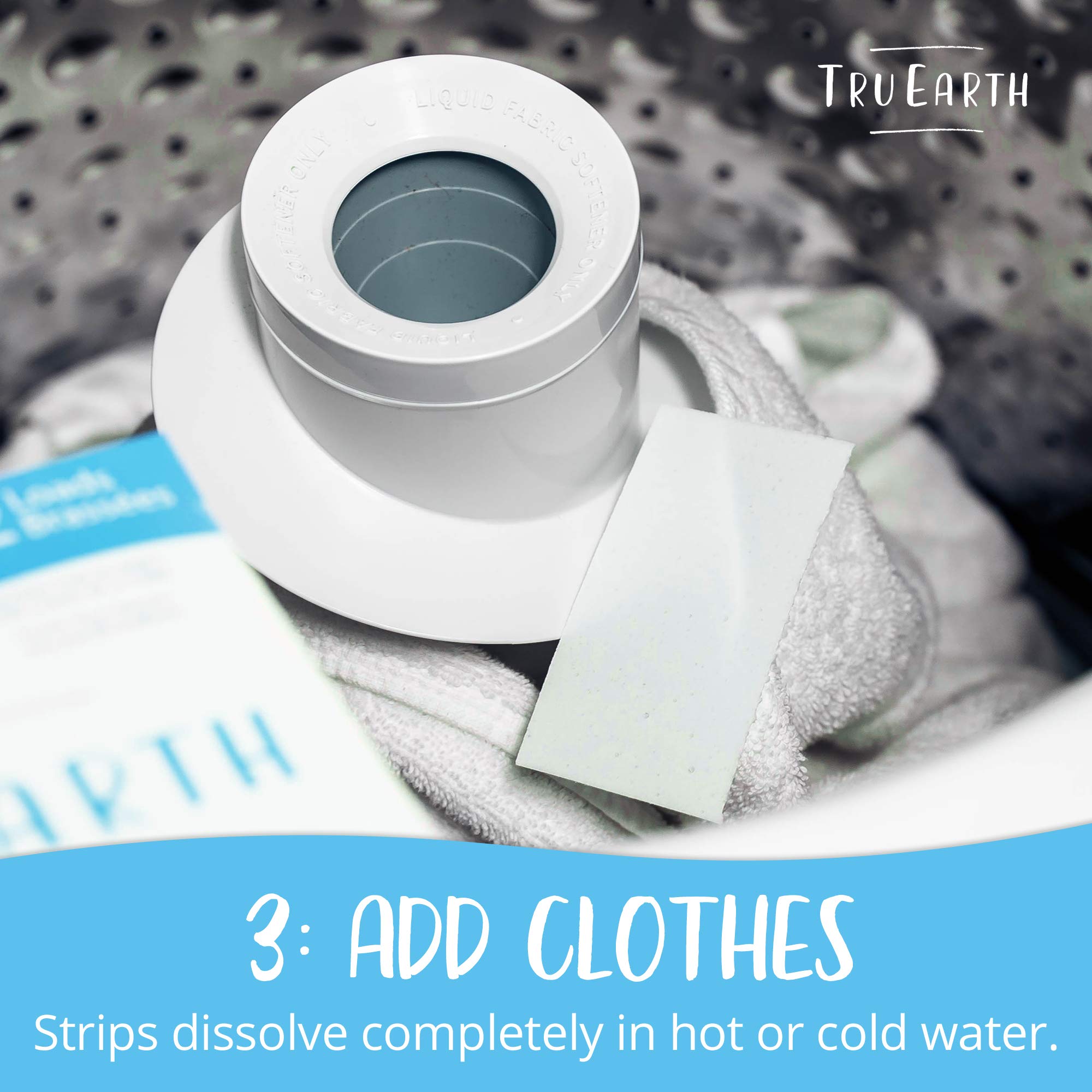 Tru Earth Compact Dry Laundry Detergent Sheets - Up to 128 Loads (64 Sheets) - Paraben-Free - Original Eco-Strip Liquidless Laundry Detergent, Travel Laundry Sheets - Fresh Linen