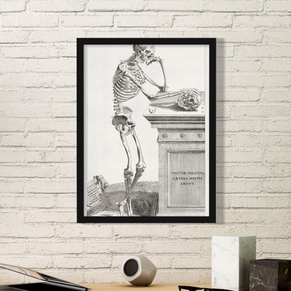 Cadre Squelette du Corps Humain DIYthinker Noir Medium Décoration Murale
