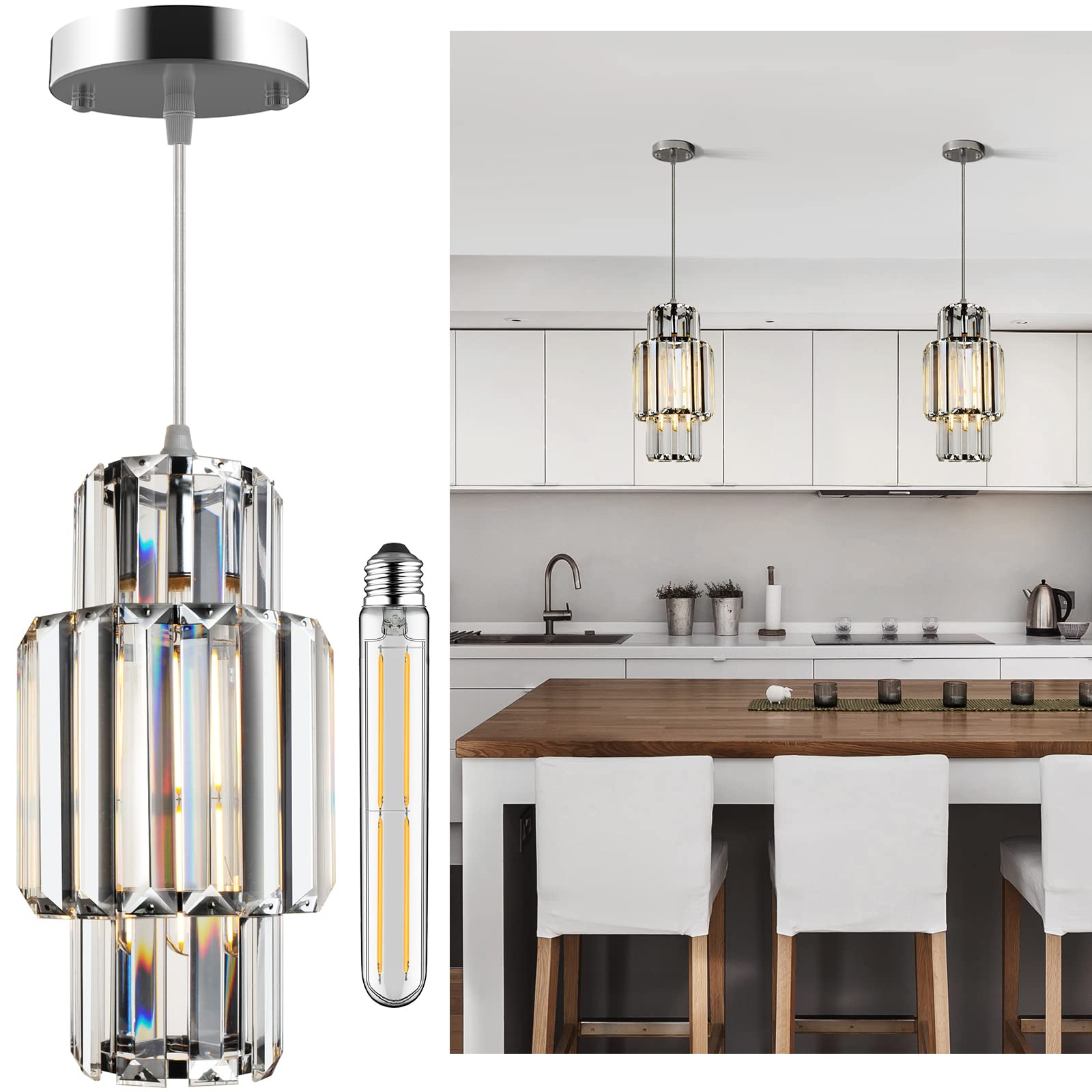 tebio Mini Crystal Pendant  light