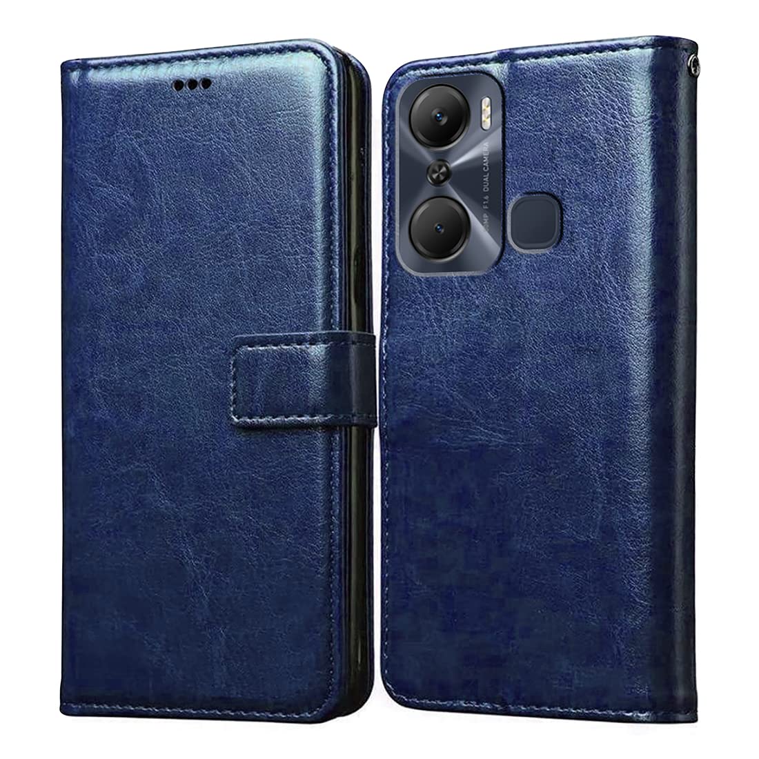 Casotec Flip Cover for Infinix Hot 12 Pro 4G | Premium Leather Finish | Inbuilt Pockets & Stand | Flip Case for Infinix Hot 12 Pro 4G (Blue) (B0BFBP28Q3) Amazon Price History, Amazon Price Tracker