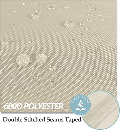 Miniatura 3 de Porch Shield Cubiertas impermeables 600D para aire acondicionado para unidades exteriores, cubierta cuadrada de CA marrón - 36 x 36 x 42 pulgadas