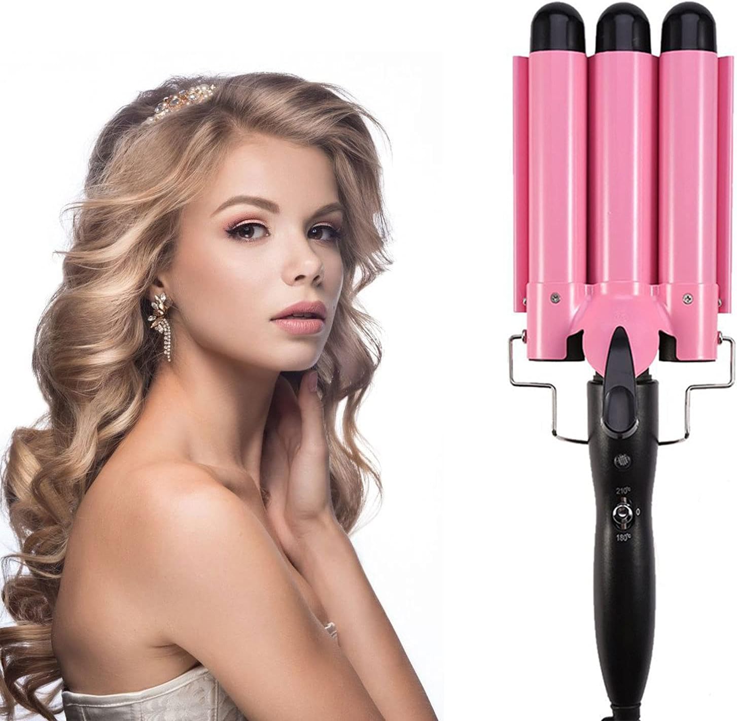 3 Barrel Curling Iron,1 Inch Curling Iron Wand,25mm Hair