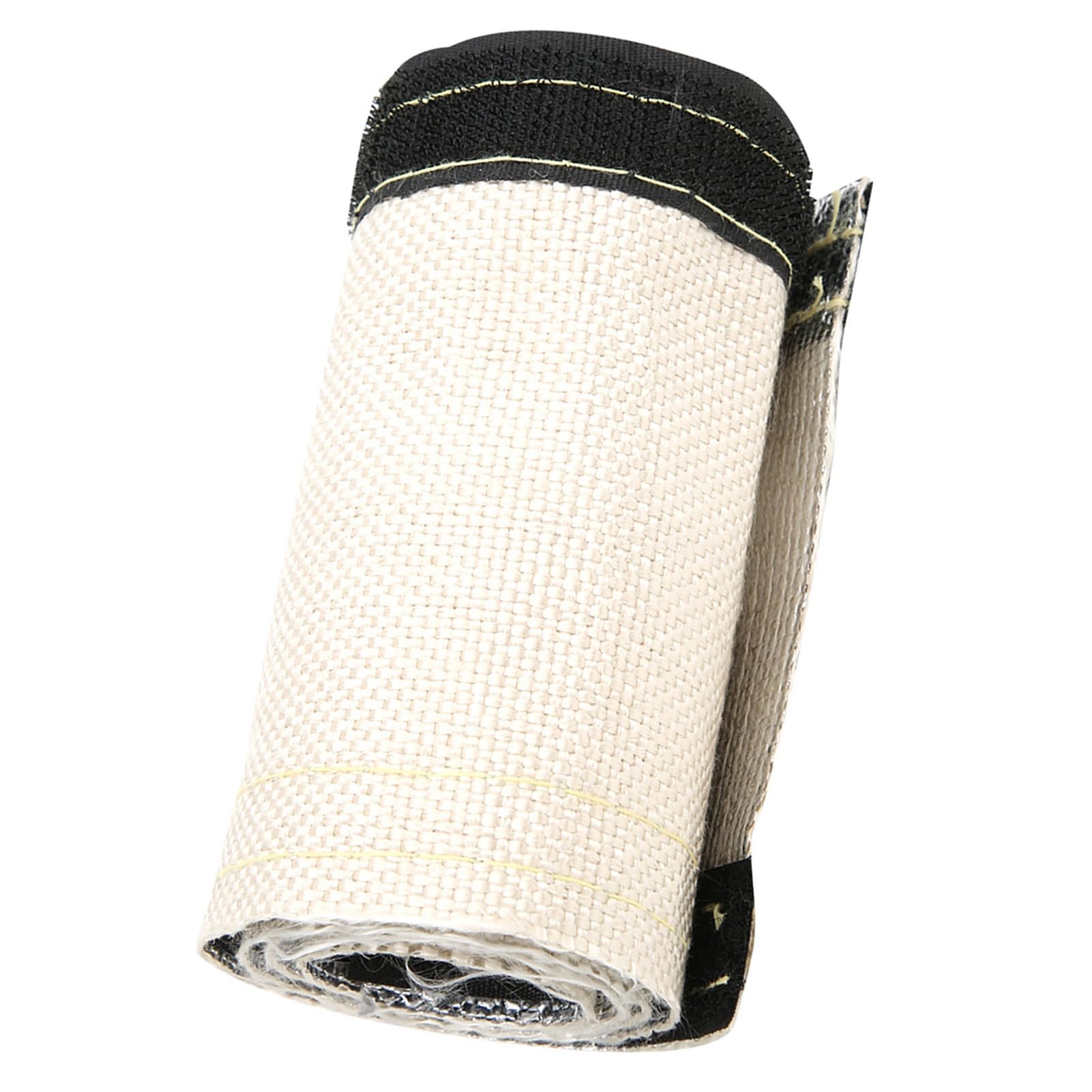 Manchon Protection Thermique Tuyau 600x106 Mm - Isolation Fibre De Verre Aluminisée - Gris Blanc