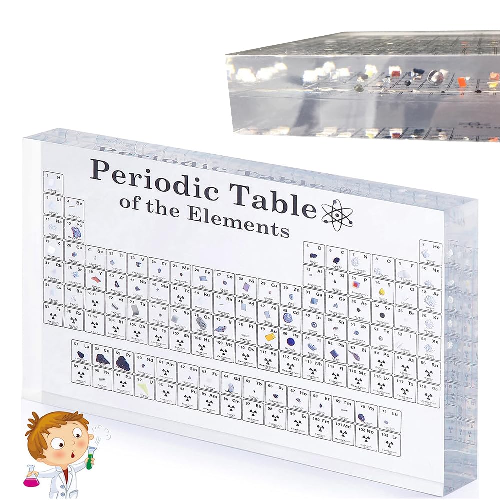 Pivdo Educational 3D Periodic Table of Elements Chart Poster | Large 21 CM x 14 CM Science Display with 83 Real Elements Inside Acrylic Glass | Gift for Chemistry Enthusiasts (B0CWD6FVJ9) Amazon Price History, Amazon Price Tracker