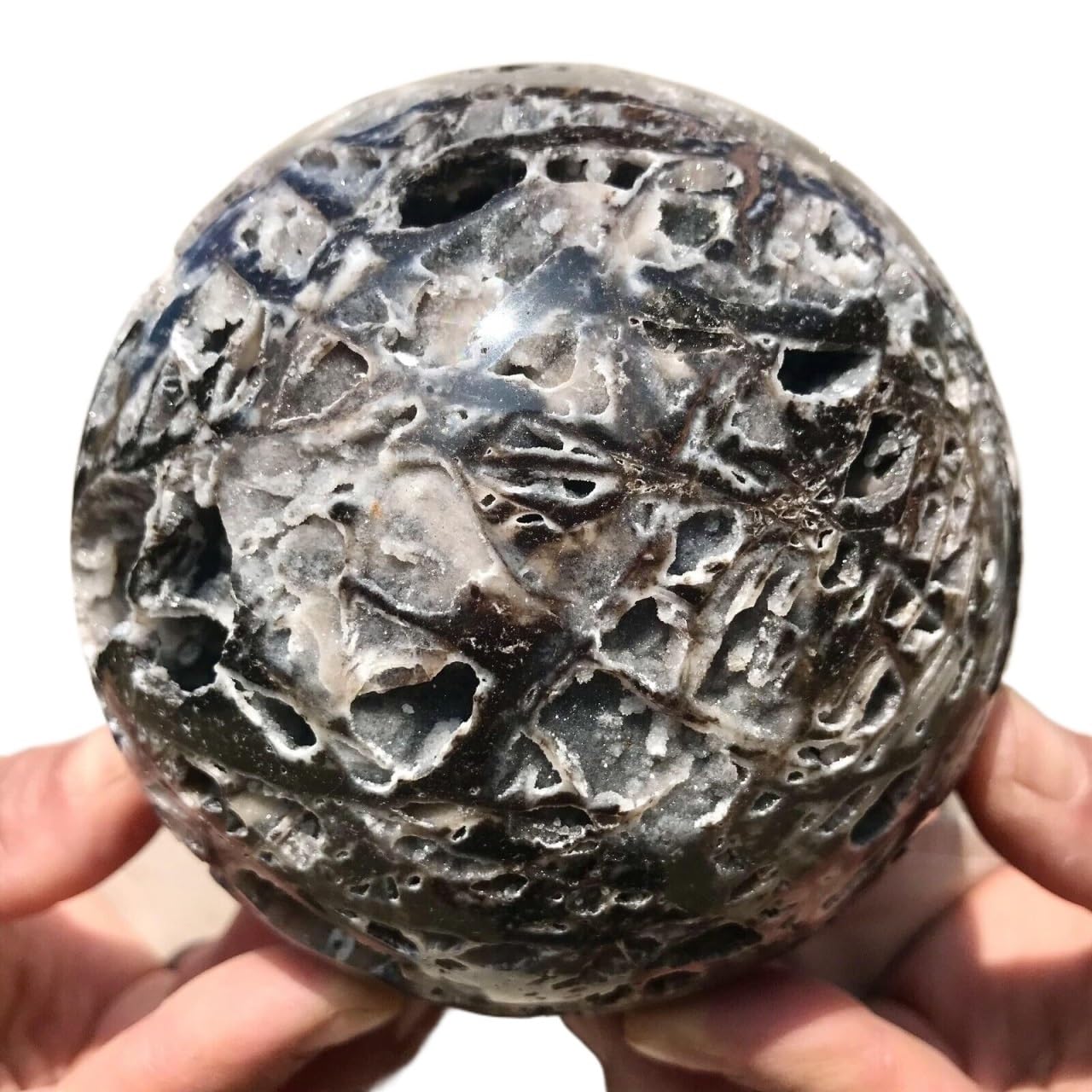 SHFTQXSLAT Stone Sphalerite Ball Crystal Ornaments(Size:910-1000g)