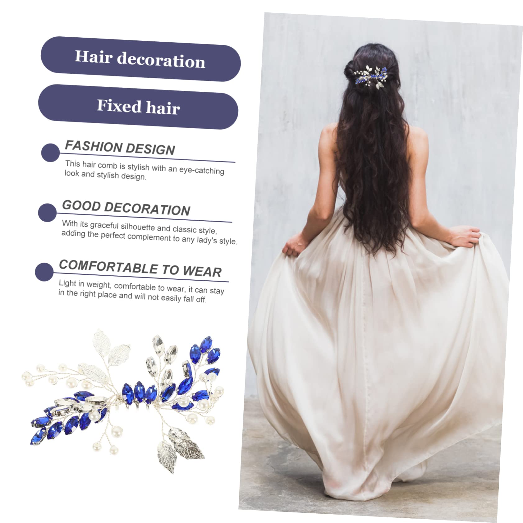 Didiseaon 4 Juegos De Peinetas Para Novia Peinetas Laterales Para Boda Accesorios Para El Cabello De Moda Para Mujer Con Diamantes De Imitación 2 Piezas X 4