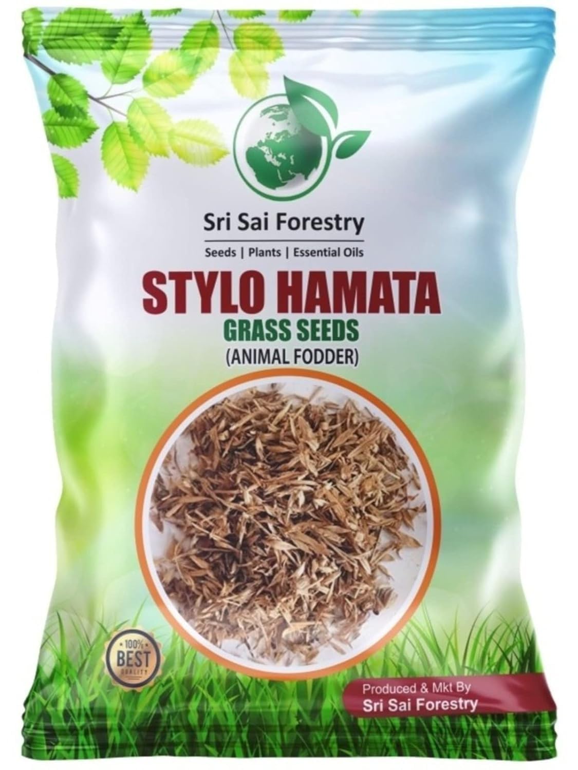 Stylo Hamata Grass Seed - Grass Seeds - Fodder Seeds -Grass Seeds For Animal Fodder, Cow Farming, Goat Feed, Animal (Stylosanthes Hamata Seed) Pack of 1KG