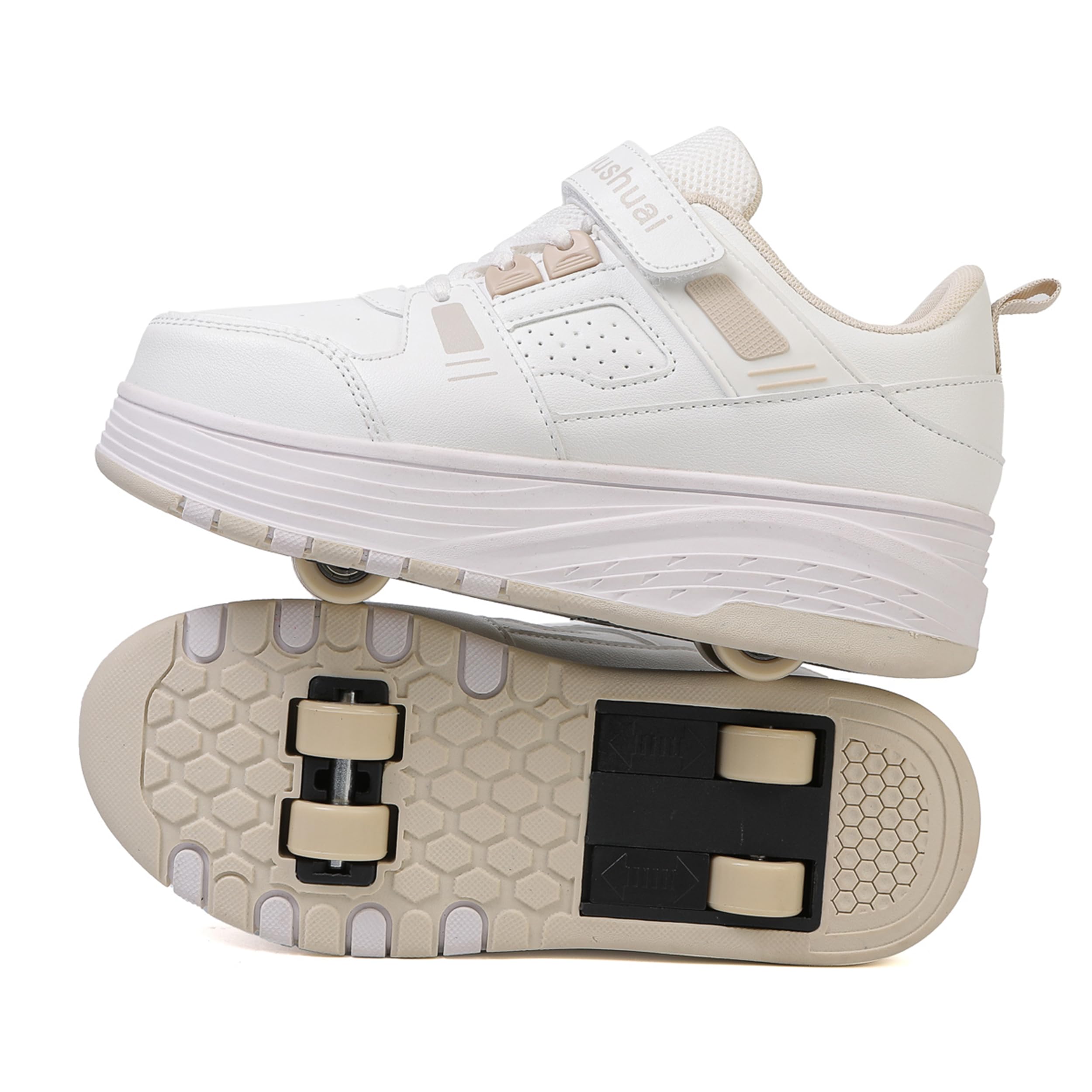 Scarpe da Skateboard a Due Ruote per Ragazze e Ragazzi, Scarpe da Ginnastica con Ruote Retrattili, Scarpe Pattini per Bambini, Perfette per Feste, Compleanni, Pasqua, Natale
