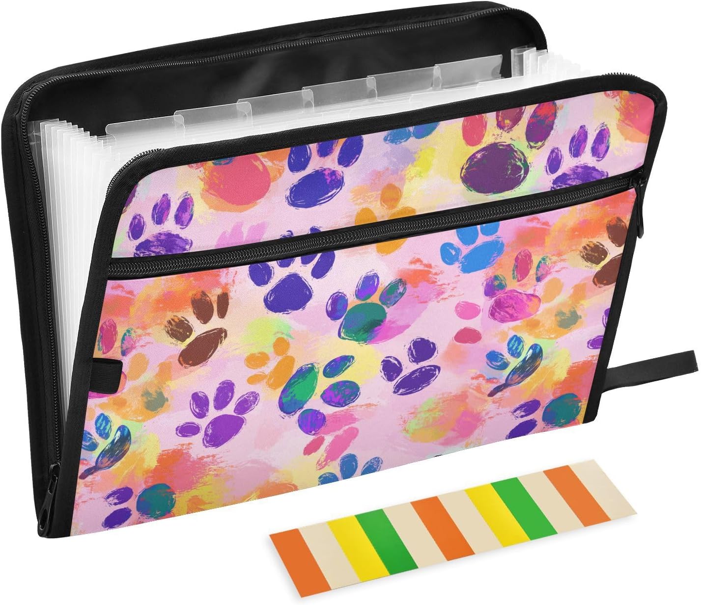 Dog Paw Print Expanding File Pocket Folder Organizer Accordion File Organizer 13 Pockets Expanding File Folders Portable Bill Receipt Organizer