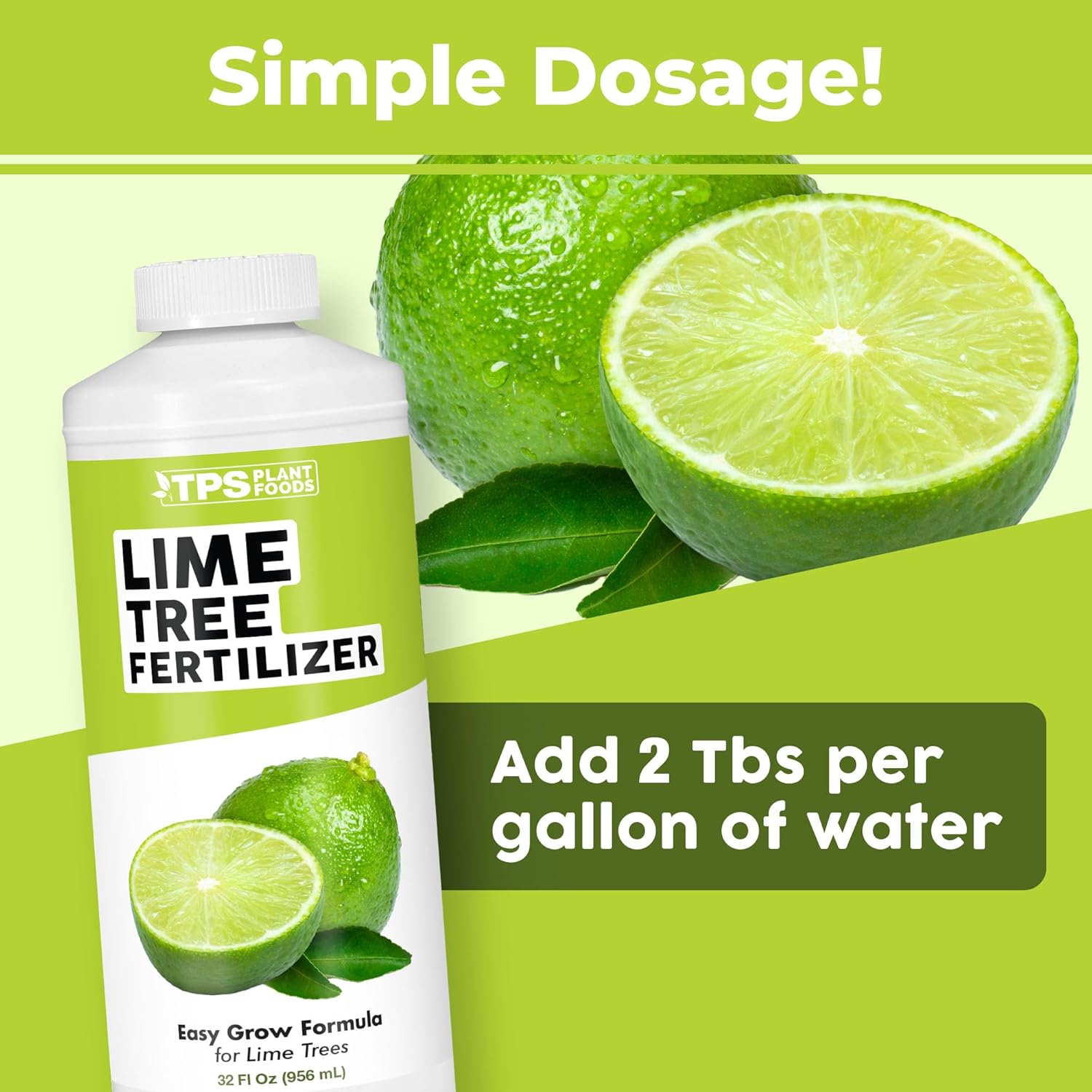 Lime Tree Fertilizer – Liquid Plant Food for More Fruit, Better Flowering & Stronger Root Development, 32 oz