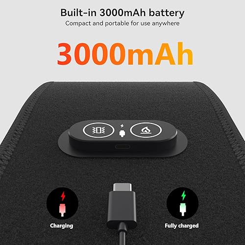 Miniatura 3 de Yabuu Almohadilla térmica inalámbrica para masaje de manos y muñeca para túnel carpiano, batería integrada de 3000 mAh, artritis de mano, alivio del