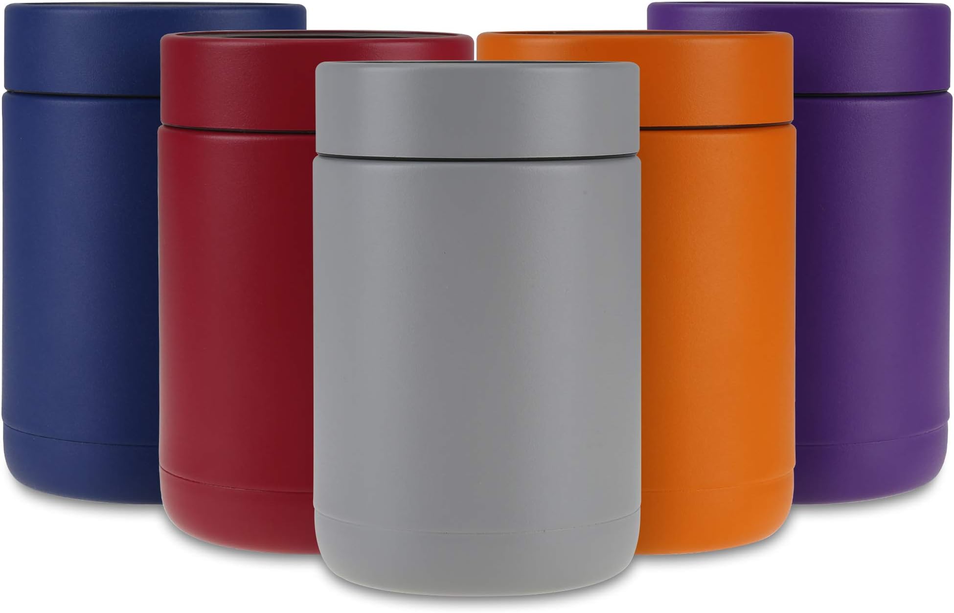12 oz Stainless Steel Double Wall Vacuum Insulated Can Cooler (Gray)