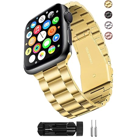 Amazon アップルウォッチ バンド アップルウォッチバンド 38mm 40mm 42mm 44mm アップルウォッチ6 バンド アップルウォッチse バンド アップルウォッチ5 バンド アップルウォッチ4 バンド アップルウォッチ3 バンド ステンレス アップルウォッチ おしゃれ Apple Watch