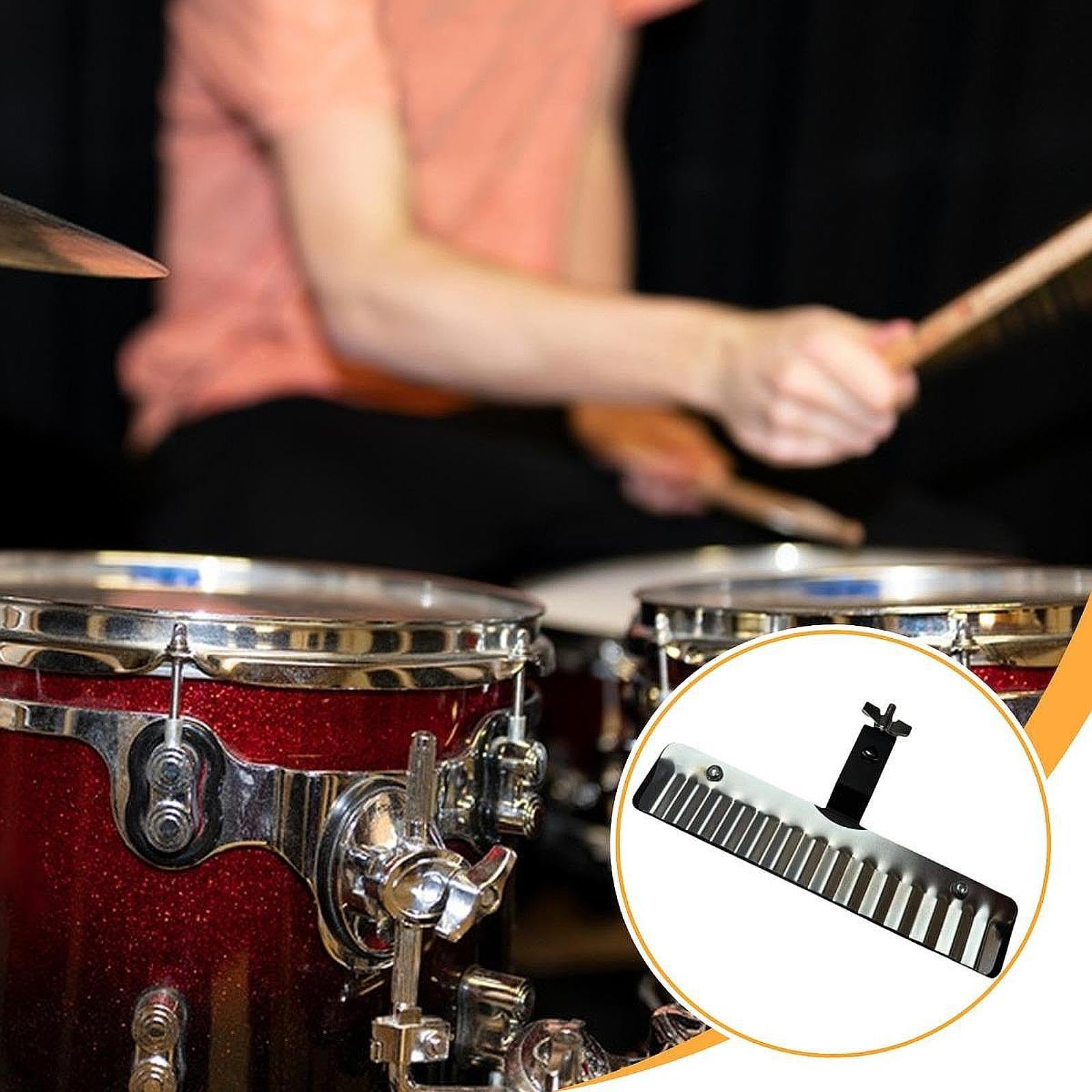 Colcolo Superficie de juego de acero para percusión Crasher, accesorio profesional con efectos de sonido nítidos para escenarios, ejercicios, prácticas y, L