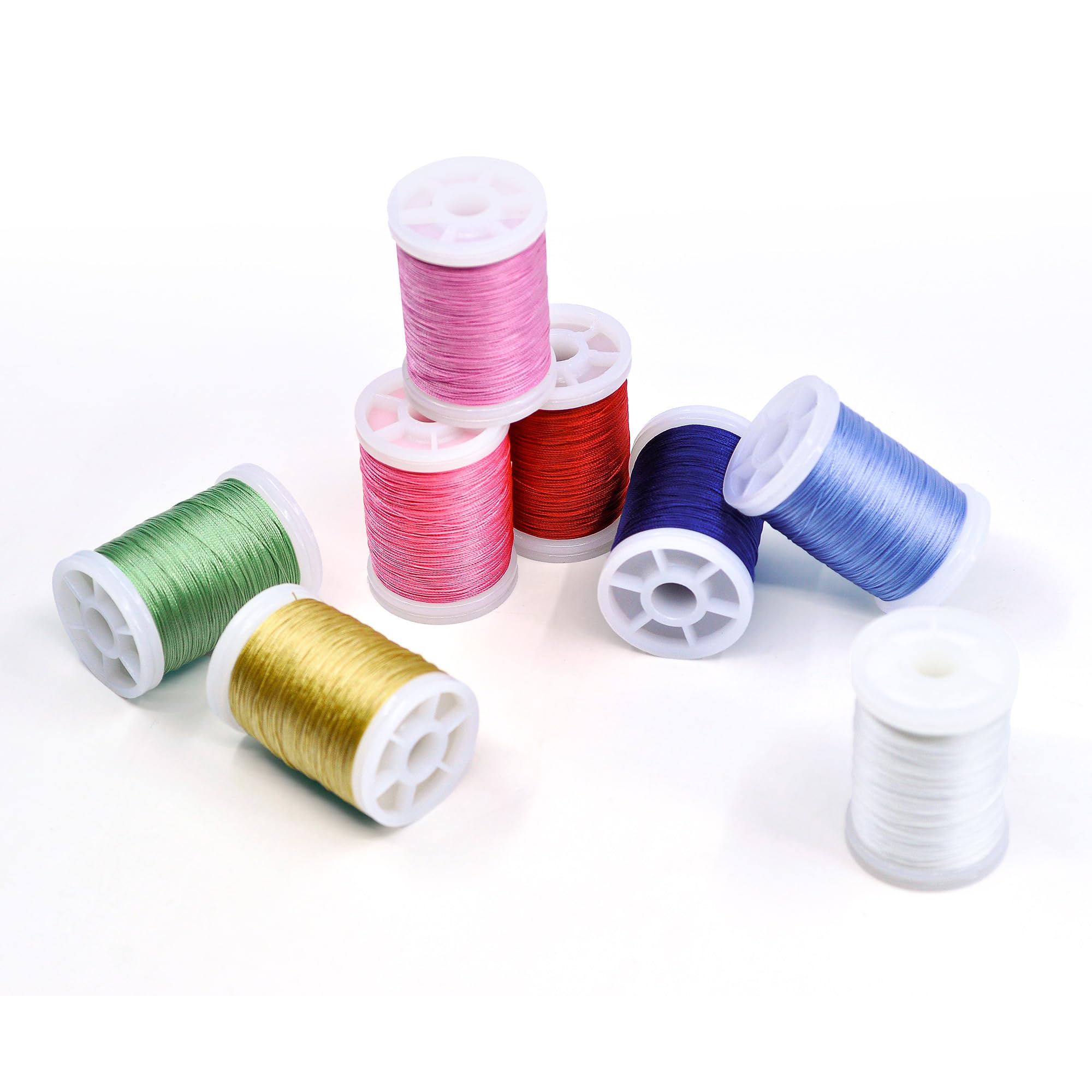 Hilo de tapicería extrafuerte, hilo para coser 8 colores, 218 yardas, hilo de nailon unido para el hogar, manualidades, máquina, bricolaje y cuero vaquero, colores brillantes