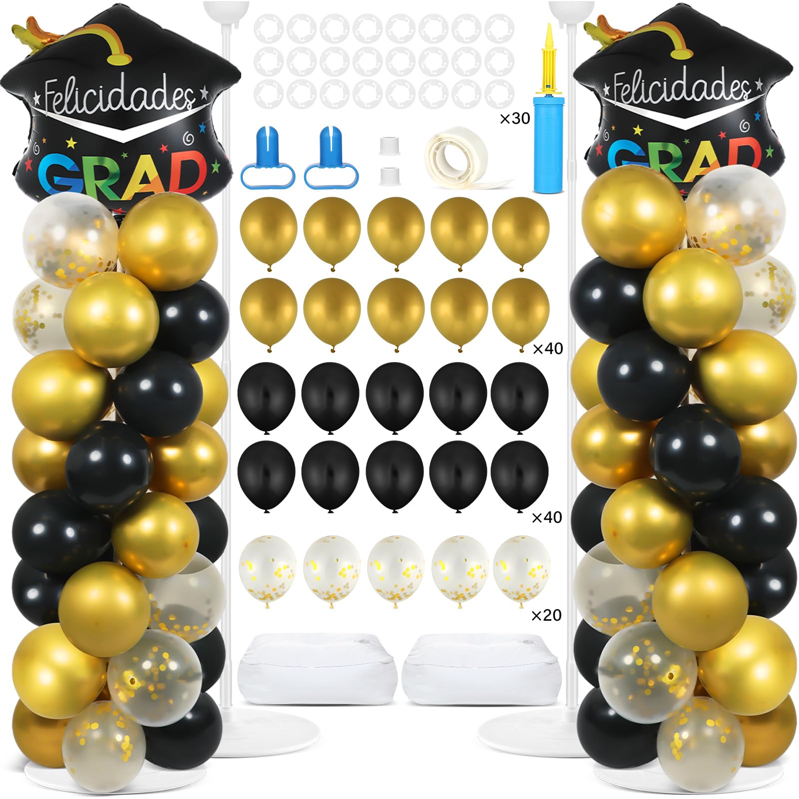 Vertical Graduation Columns 1/2Set, Balloon Column Stand Kit * Height