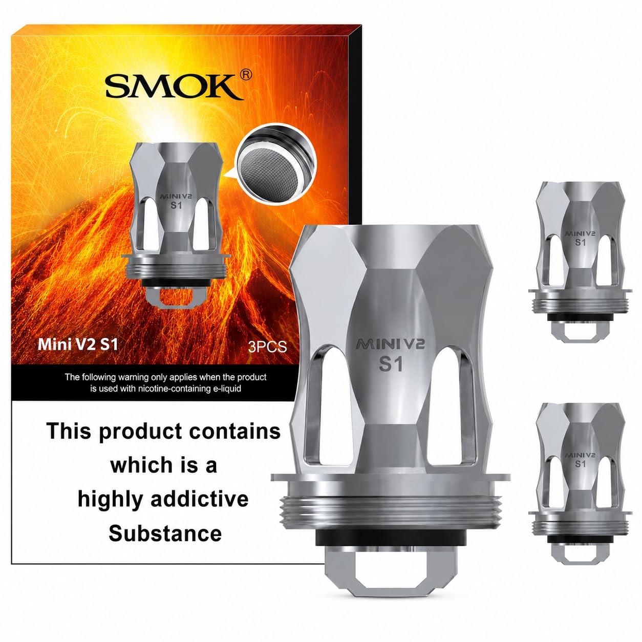 SMOK Baby V2 S1 Coils 0.15 Ohm [Pack 3] No Nicotine
