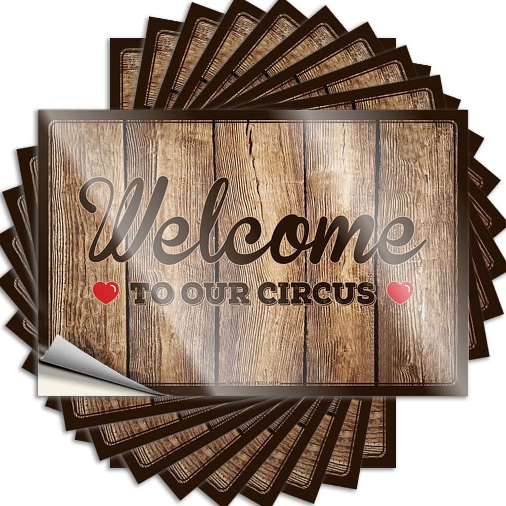 Sticker Bumper Fun Welcome to The Circus for Absorbing - Boys Bedroom Decorations Easy Peel Removable(8X12CM)