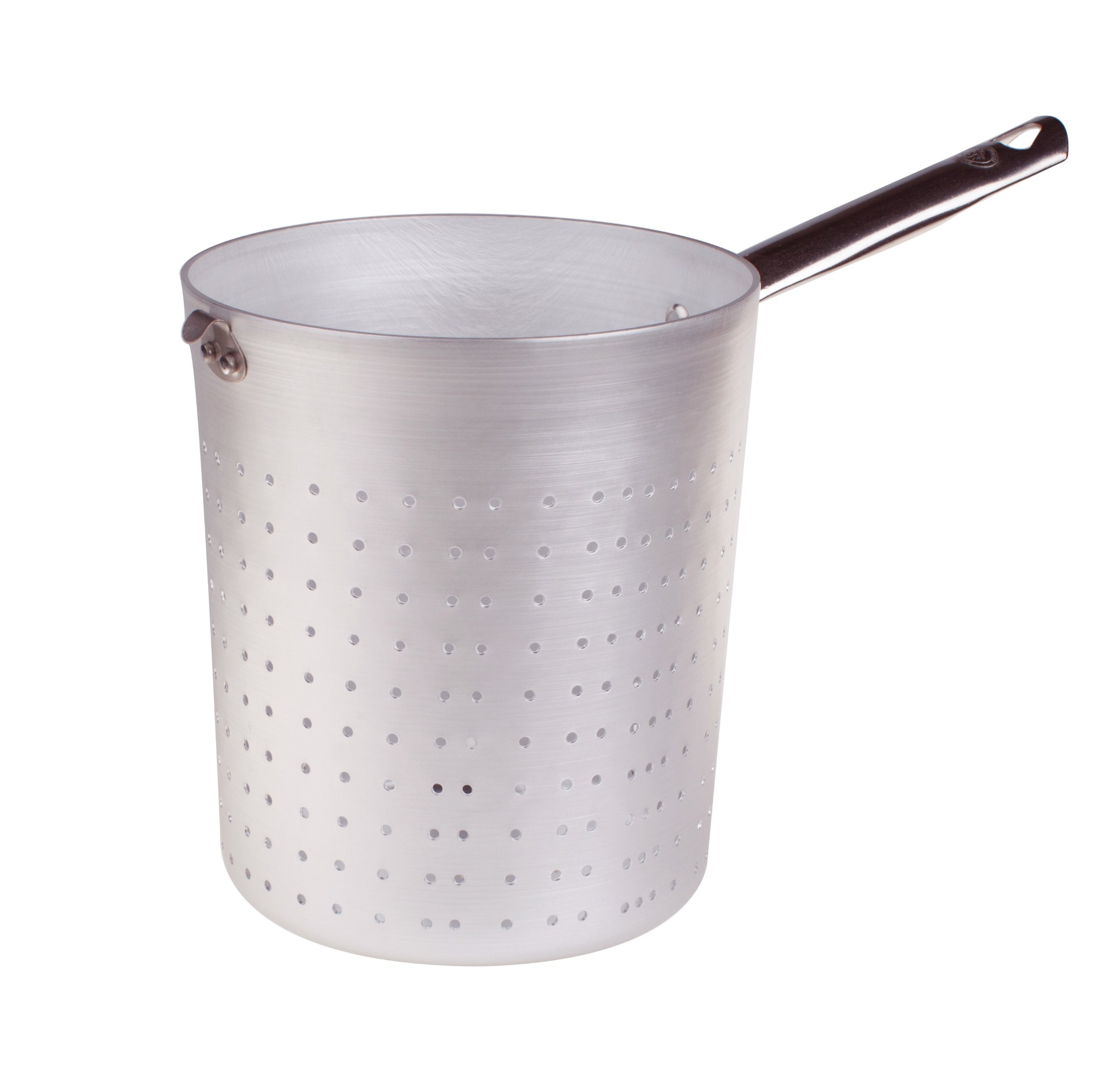 Baldassare Agnelli Silver Pentole Agnelli Professional Aluminium 3 Mm. Pasta Colander With Handle, Diameter 16 Cm.