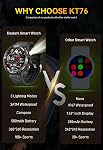 Military Smart Watch for Men with LED Flashlight 500mAh Big Battery Tactical Smart Watch 1.53” Big Screen Rugged Smartwatch 3ATM Waterproof Fitness Tracker with Health Monitor for iPhone Android